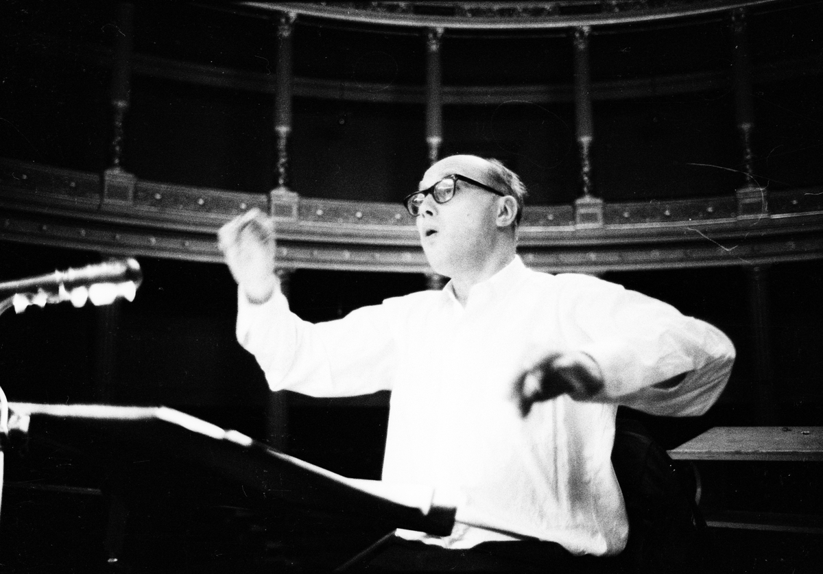 Orphei Drängar repetition, Universitetsaulan, Uppsala april 1966