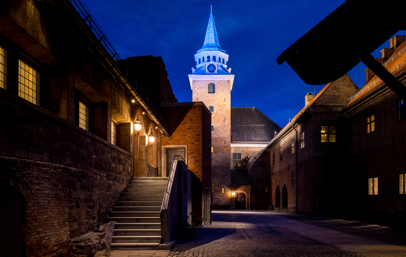 Akershus Castle during evening.