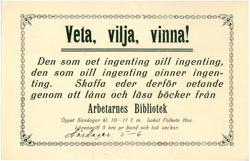 Dokumenten är hämtade ur ABF Arbrås handlingar, ett av ca 70 st ABF-arkiv som förvaras på Arkiv Gävleborg.
