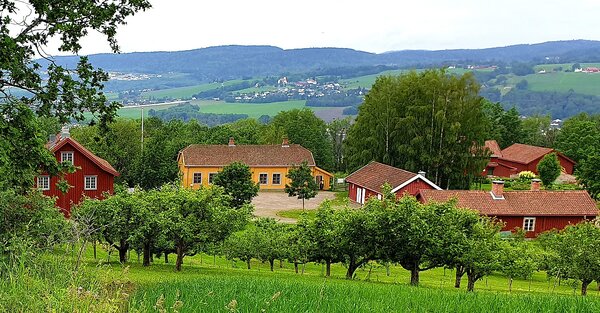 Noen av bygningene på Lier Bygdetun