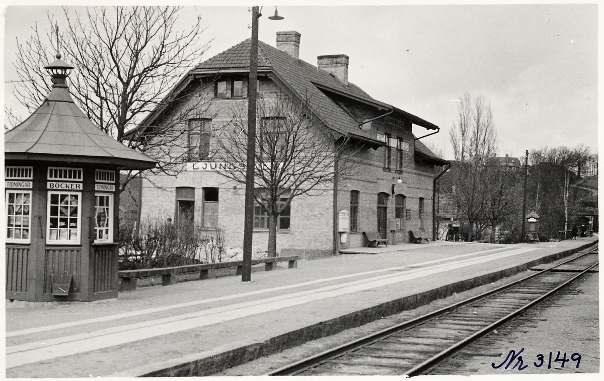 Ljungskile station. - Järnvägsmuseet / DigitaltMuseum